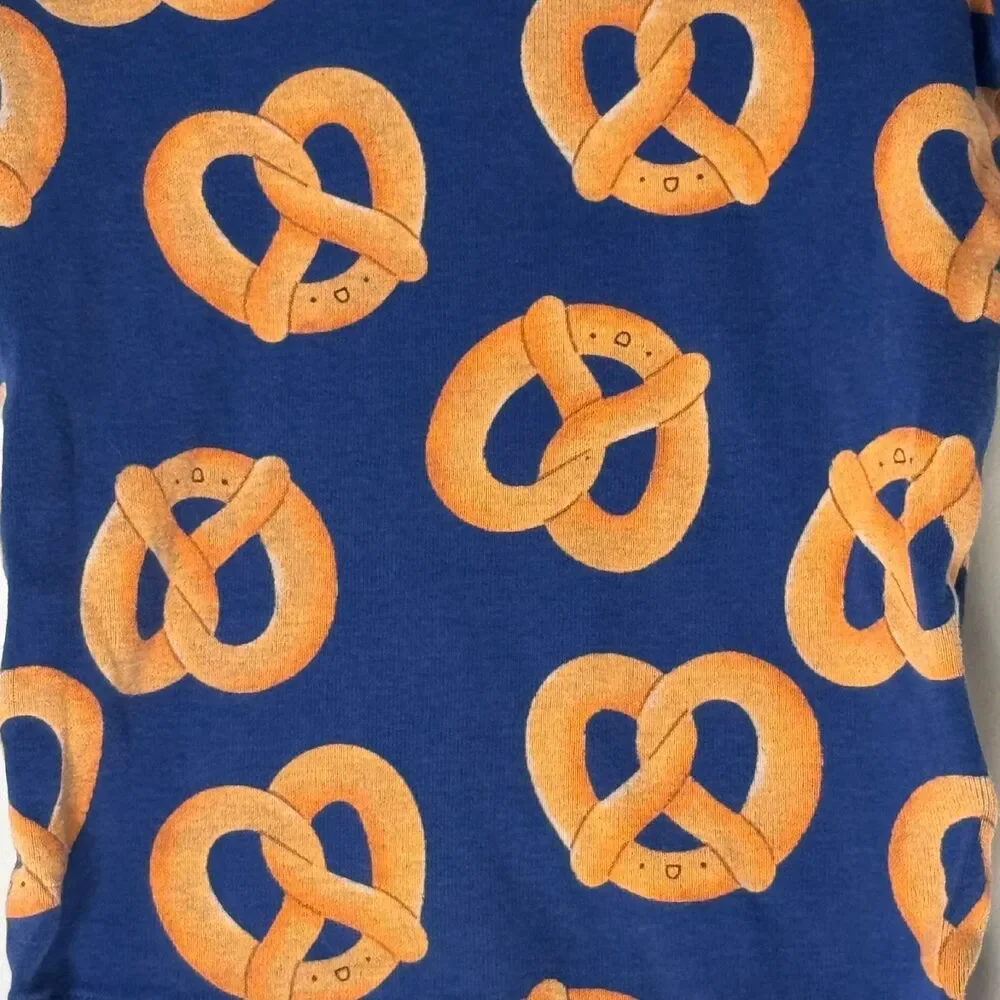 Old Navy Baby 18-24 Months Blue Pretzel Print Pajama Short Set Cotton Neutral